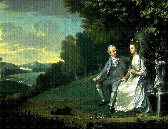 James Holland Portrait of Sir Francis and Lady Dashwood at West Wycombe Park France oil painting art